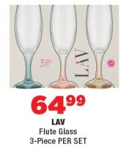 LAV Flute Glass 3-Piece PER SET