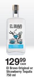 El Bravo Original or Strawberry Tequila 750 ml