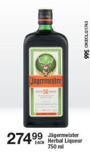 Jägermeister Herbal Liqueur 750 ml