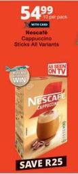 Nescafe Cappuccino Sticks All Variants