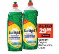 Sunlight Original Dishwashing Liquid 750ml