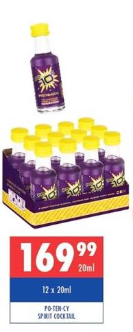 PO-TEN-CY SPIRIT COCKTAIL 12 x 20ml