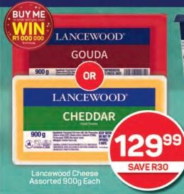 Lancewood Cheese Assorted 900g Each 