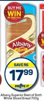 Albany Superior Best of Both White Sliced Bread 700g