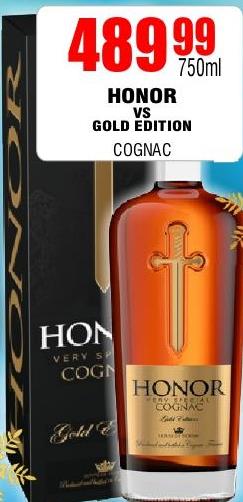 HONOR VS GOLD EDITION COGNAC 750ml 