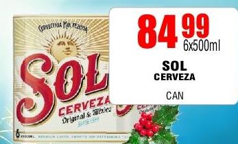 SOL CERVEZA 6x500ml 