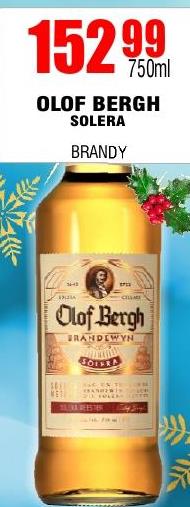 Olof Bergh Solera Brandy 750ml 