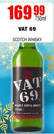 VAT 69 Scotch Whisky 750ml 