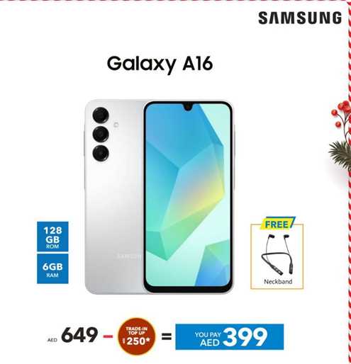 Samsung Galaxy A16 with 128 GB ROM and 6 GB RAM