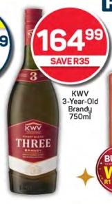 KWV 3-Year-Old Brandy 750 ml