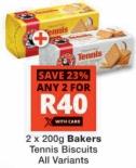 2 x 200g Bakers Tennis Biscuits All Variants