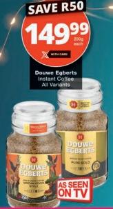 Douwe Egberts Instant Coffee All Variants 200g