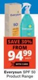 Everysun SPF 50 Product Range