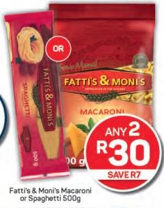 Fatti's & Moni's Macaroni or Spaghetti 500 gm