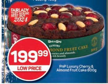 PnP Luxury Cherry & Almond Fruit Cake 800 m