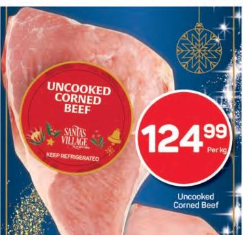 Santa's Village Uncooked Corned Beef per kg 