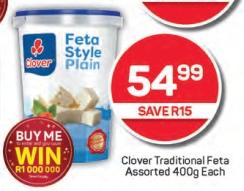 Clover Traditional Feta Assorted 400 gm Each