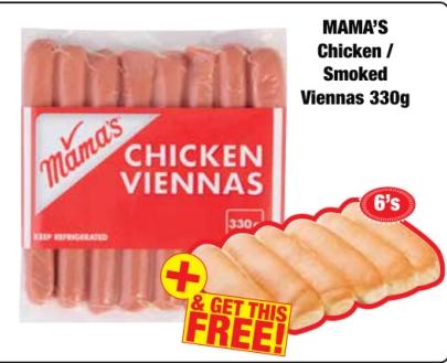 MAMA'S Chicken / Smoked Viennas 330 gm