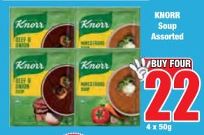 KNORR Soup Assorted 4 x 50 gm