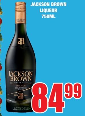 JACKSON BROWN  LIQUEUR 750ML