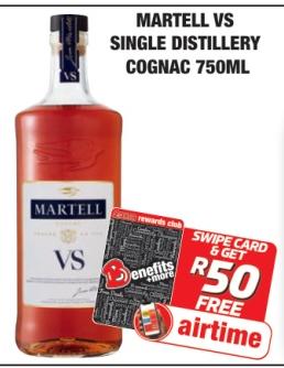 Martell VS Single Distillery Cognac 750ML