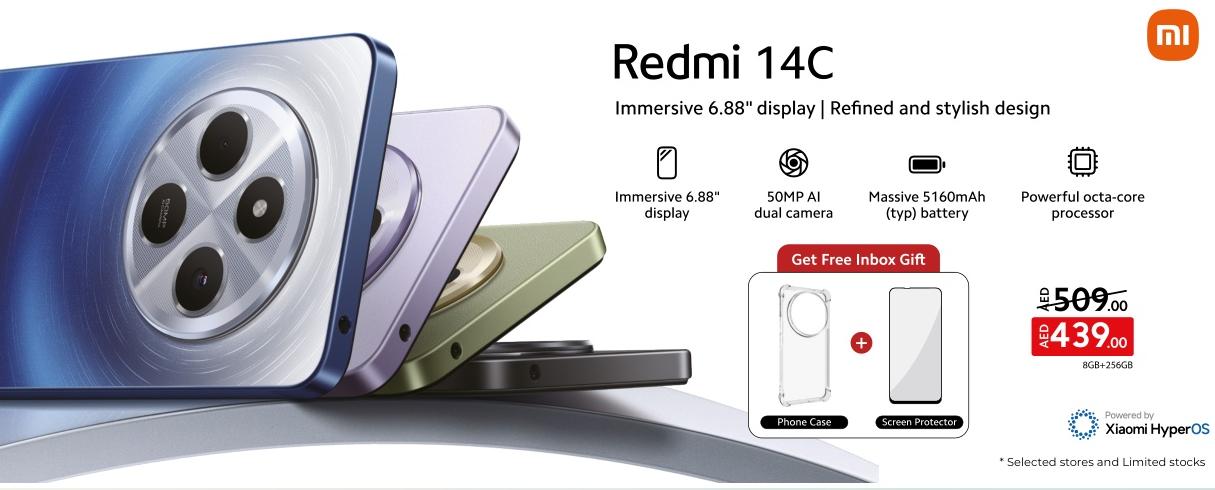 Xiaomi Redmi 14C 256GB Free Gifts