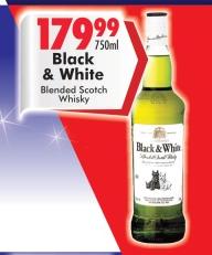 Black & White Blended Scotch Whisky 750ml