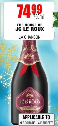 The House of JC Le Roux La Chanson 750 ml