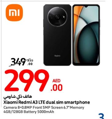 Xiaomi Redmi A3 LTE dual sim smartphone Camera 8+0.8MP Front 5MP Screen 6.7" Memory 4GB/128GB Battery 5000mAh