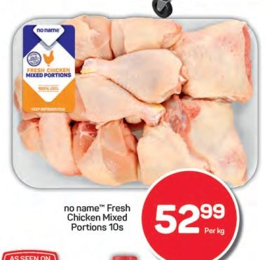 no name Fresh Chicken Mixed Portions 10s 1kg