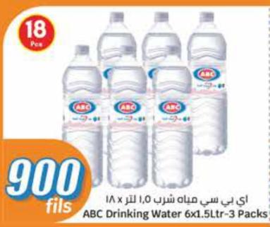 ABC Drinking Water 6x1.5 ltr-3 Packs